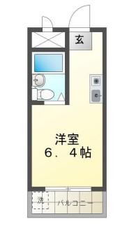 しらさぎメモリアル(1K/1階)の間取り写真