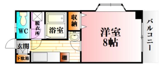 コンフォート和泉(1K/4階)の間取り写真