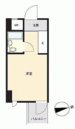 メゾンドノアロゼ錦町(ワンルーム/1階)の間取り写真