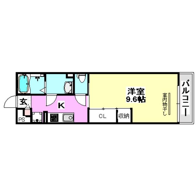 リブリ・昭和園(1K/3階)の間取り写真