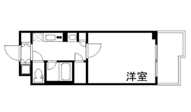 ルーブル中馬込弐番館(1K/2階)の間取り写真