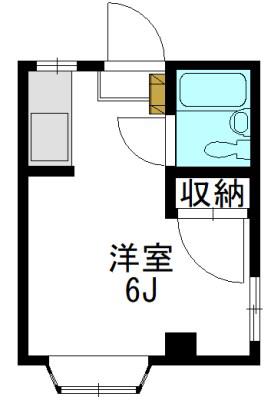 サンティエ高橋(ワンルーム/2階)の間取り写真