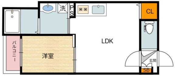 HALIOS RESIDENCE(1LDK/2階)の間取り写真