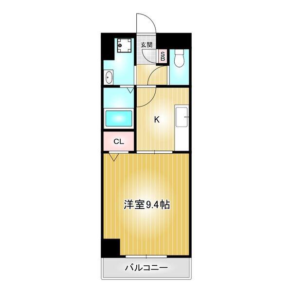 クレセール名駅(1K/4階)の間取り写真