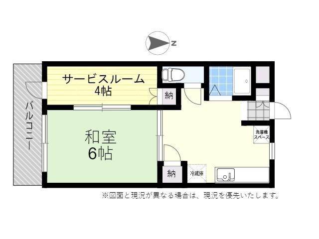 パストラルプラザ(1DK/2階)の間取り写真