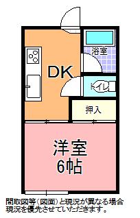 サンハイツ(1DK/1階)の間取り写真