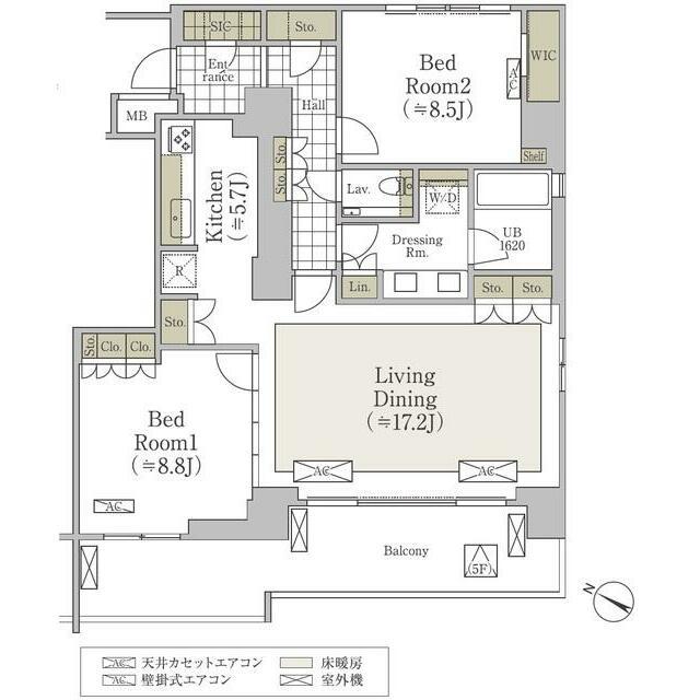 S.CLASSE松濤 部屋番号503(2LDK/5階)の間取り写真