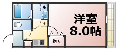 リヴィアス大阪イースト(1K/3階)の間取り写真