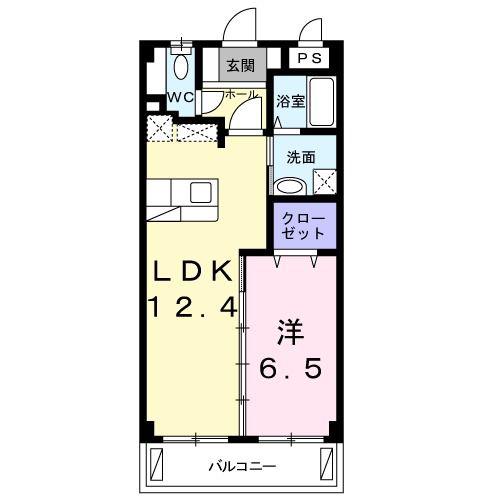 マリーエン・ケーファー澤岻(1LDK/3階)の間取り写真