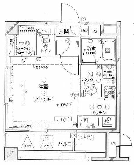 ステージファースト上落合(ワンルーム/4階)の間取り写真