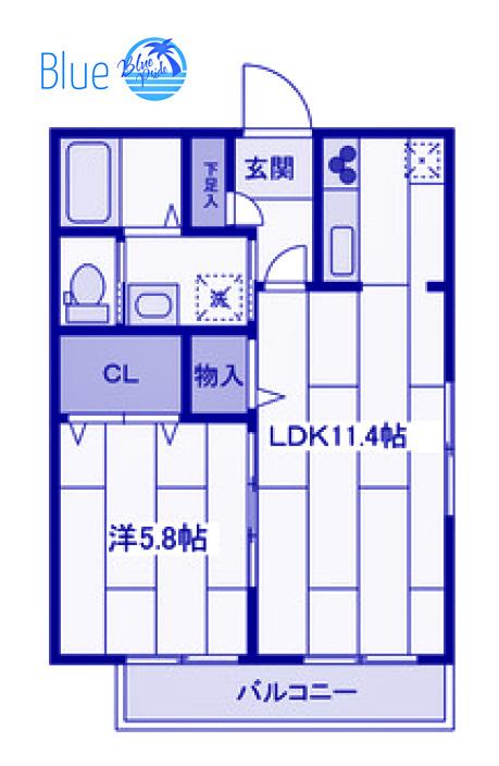ブリーズ(1LDK/2階)の間取り写真