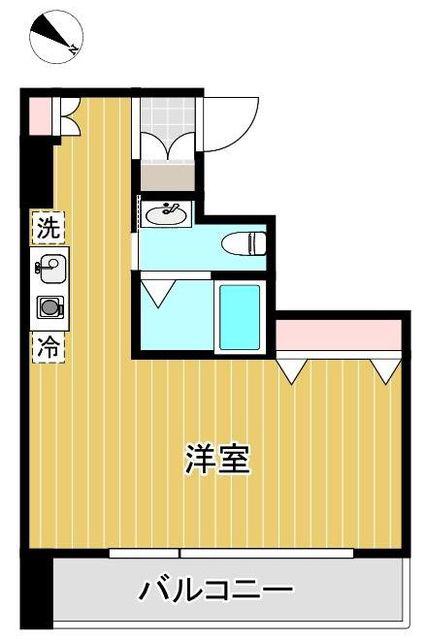 VANN AMOR(ワンルーム/3階)の間取り写真