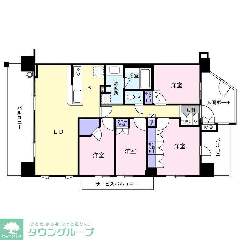 ウィザースレジデンス木更津(4LDK/9階)の間取り写真