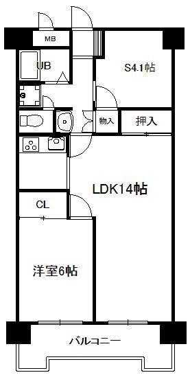 美しが丘アーバン(1SLDK/3階)の間取り写真