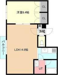 カーサ・エムズ(1LDK/3階)の間取り写真