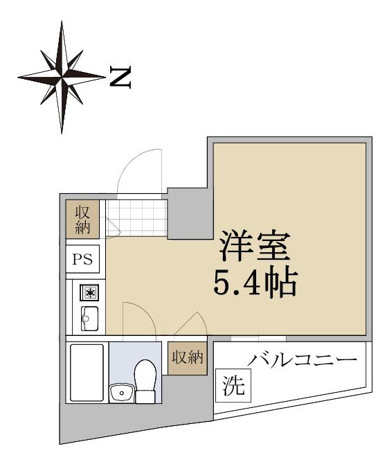 メゾンルグラン早稲田(ワンルーム/4階)の間取り写真