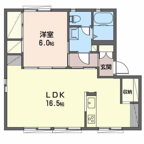 アイクスコート K(1LDK/1階)の間取り写真