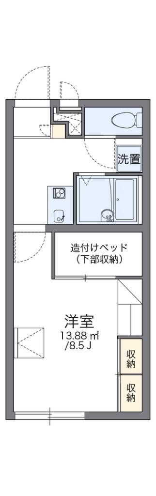 レオパレスルアラルあづみ野(1K/2階)の間取り写真