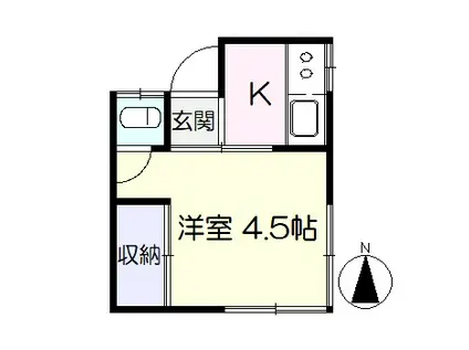 山口荘(1K/1階)の間取り写真