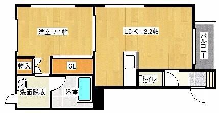 PIANISS(1LDK/2階)の間取り写真
