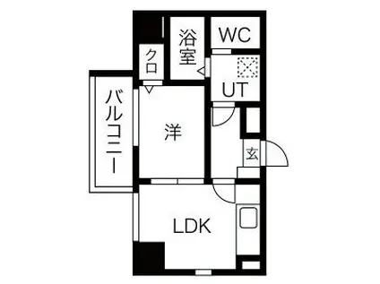 LIVES RESIDENCE SAKO(1LDK/4階)の間取り写真