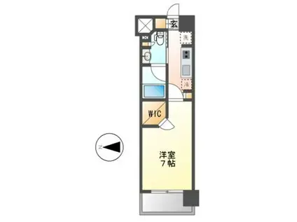 ザ・パークハビオ新栄(1K/13階)の間取り写真