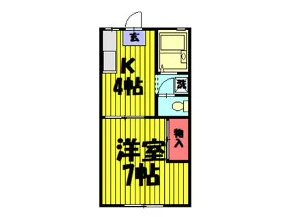 池田コーポI(1K/2階)の間取り写真