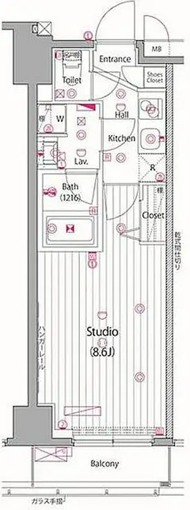 ガーラ・ヒルズ赤坂 6階階 間取り