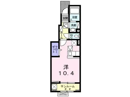 X.ライツ・平井(ワンルーム/1階)の間取り写真