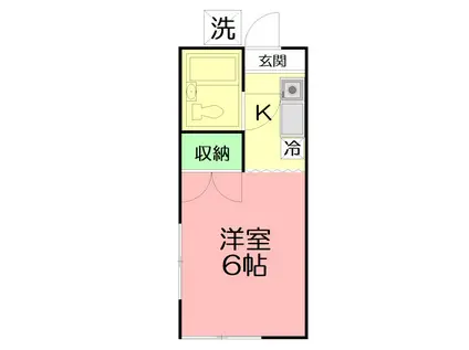 石川ハイツ(1K/2階)の間取り写真