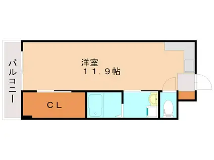 寿山ビル(ワンルーム/4階)の間取り写真