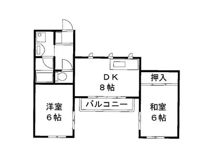 グレイスフル深井(2DK/4階)の間取り写真