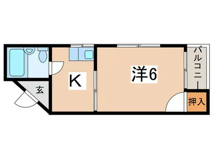 RIZE ONE 阿倍野II(1K/4階)の間取り写真