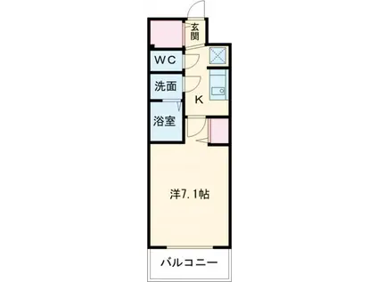 プレデコート西京極(1K/7階)の間取り写真