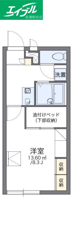 レオパレスグレースシャルマン(1K/1階)の間取り写真