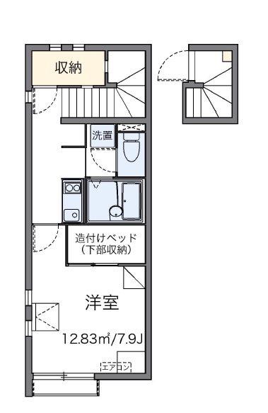 ＪＲ横浜線 片倉駅 徒歩8分 2階建 築17年(1K/2階)の間取り写真