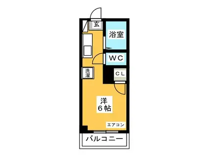 鈴木ハイツB(1K/1階)の間取り写真