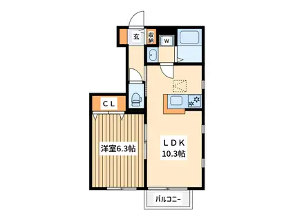 瀬谷6丁目計画(1LDK/1階)の間取り写真