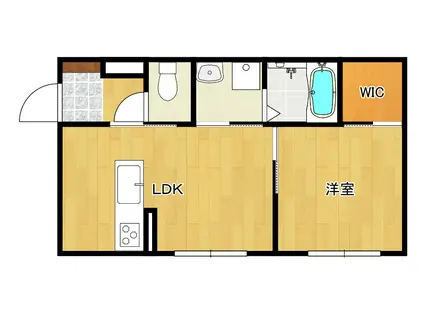 センティアムASAHI(1DK/1階)の間取り写真