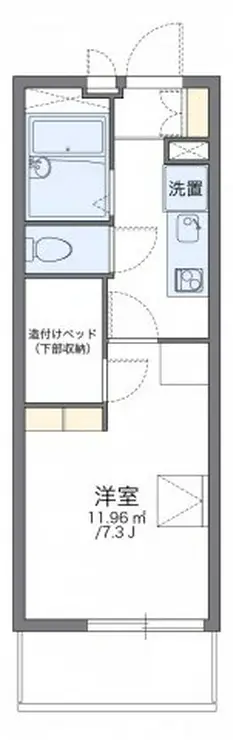 レオパレスフェリア宮内 1階階 間取り