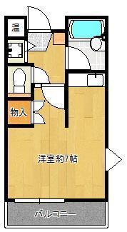 ステップビル(ワンルーム/5階)の間取り写真