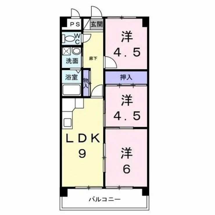 ファミーユ旭 2階階 間取り