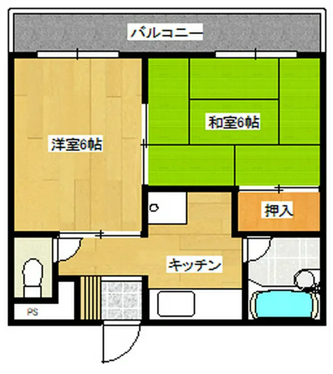 フレンドヴィラ西田 5階階 間取り