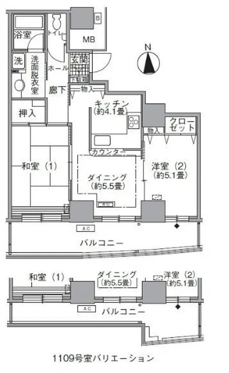 アクティ汐留 13階階 間取り