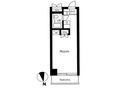 アーバンライフ赤塚(ワンルーム/4階)の間取り写真