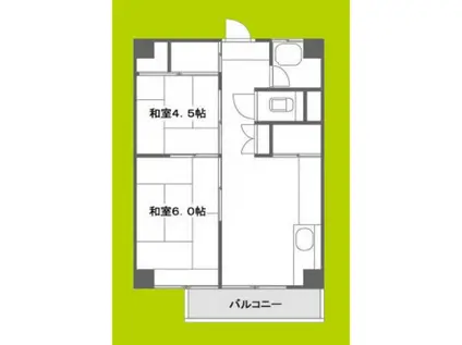 市岡グランドビル旧館(2DK/3階)の間取り写真