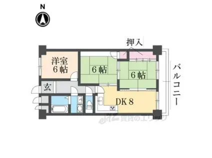 田村ビル(3DK/5階)の間取り写真