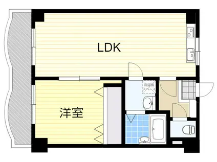 グリーンフォレスト(1LDK/3階)の間取り写真