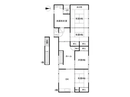 メゾン・モモダニ(4SDK/2階)の間取り写真