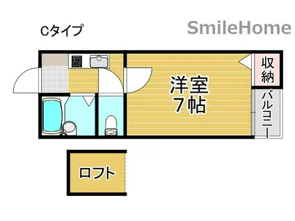 ブルーメイト(1K/3階)の間取り写真